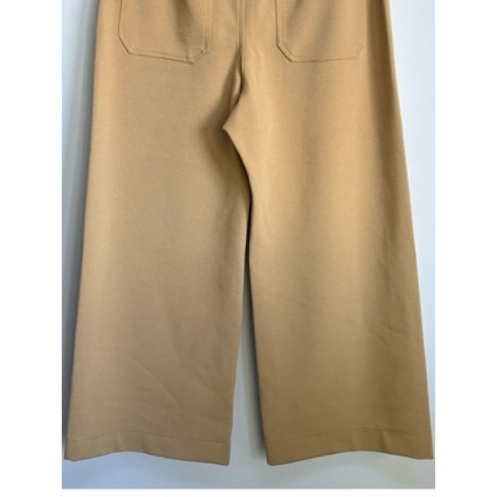 Anthropologie Colette Cropped Wide-Leg Pants Maeve Knit Khaki 30 - Picture 6 of 6